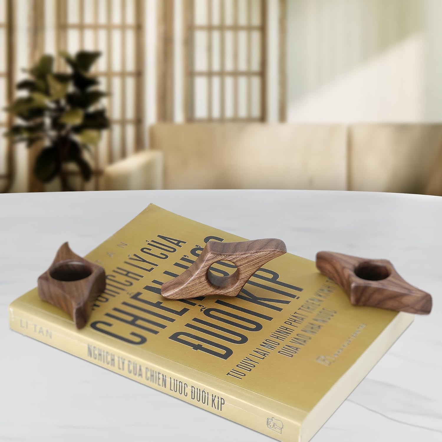 Smooth Finish Walnut Book Page Holder for Reading - Ideal Gift for Book Lovers