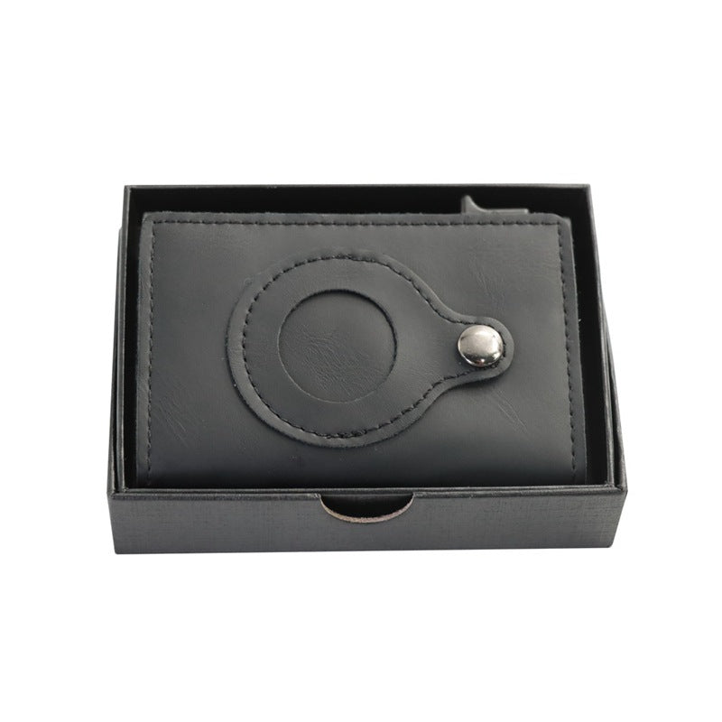 Anti-theft RFID Magnetic Airtag Leather Wallet