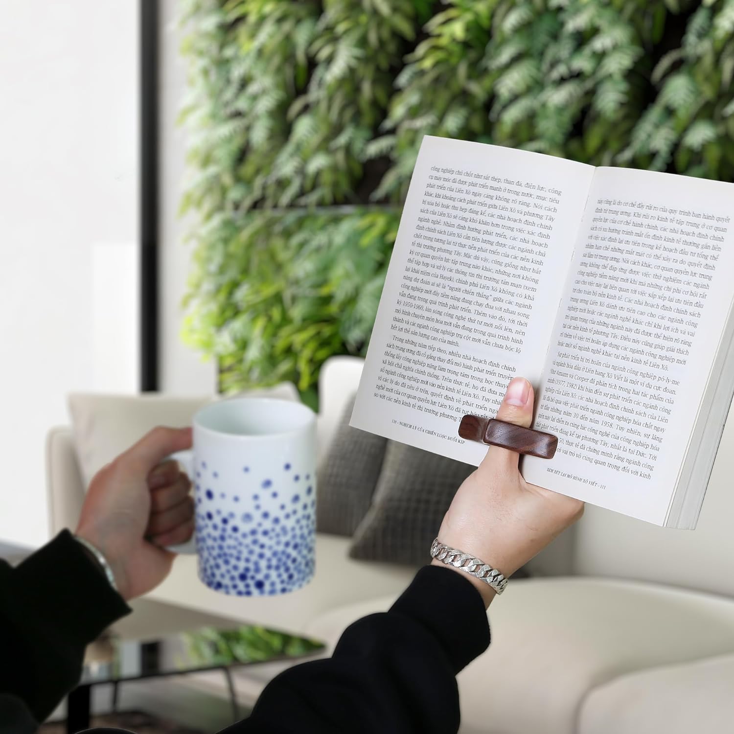 Smooth Finish Walnut Book Page Holder for Reading - Ideal Gift for Book Lovers