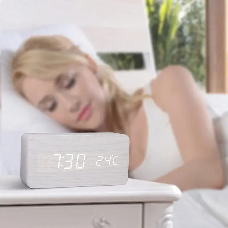 Modern Wooden Smart Alarm Clock